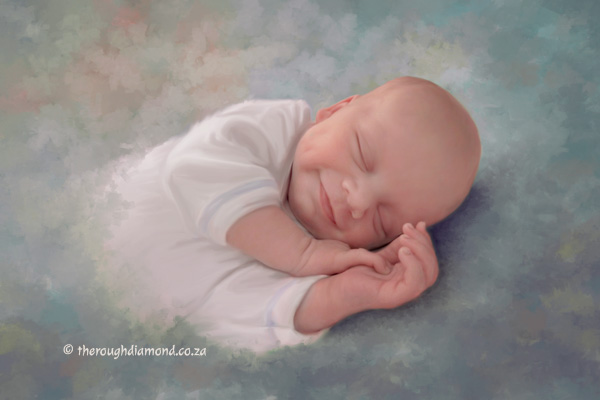 sleeping baby painting